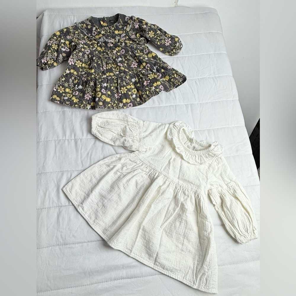 Source Unknown Floral and White Kids Dresses